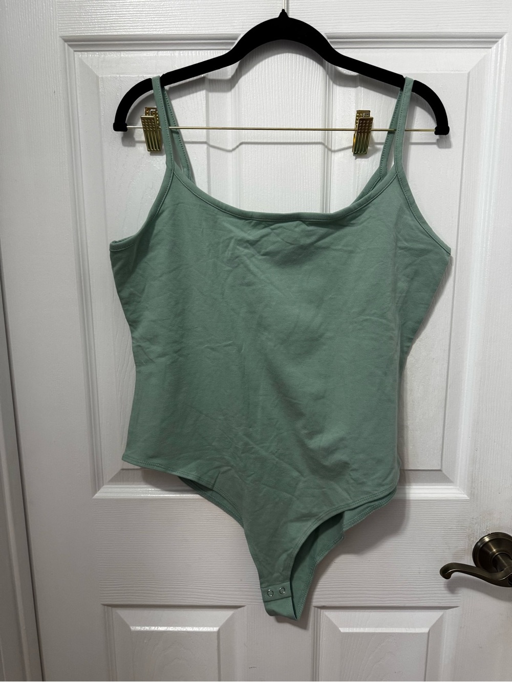 Forever 21 Sage Green Cotton-Blend  Bodysuit
